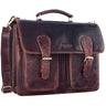 "Karl" Serviette Cartable Homme en Cuir