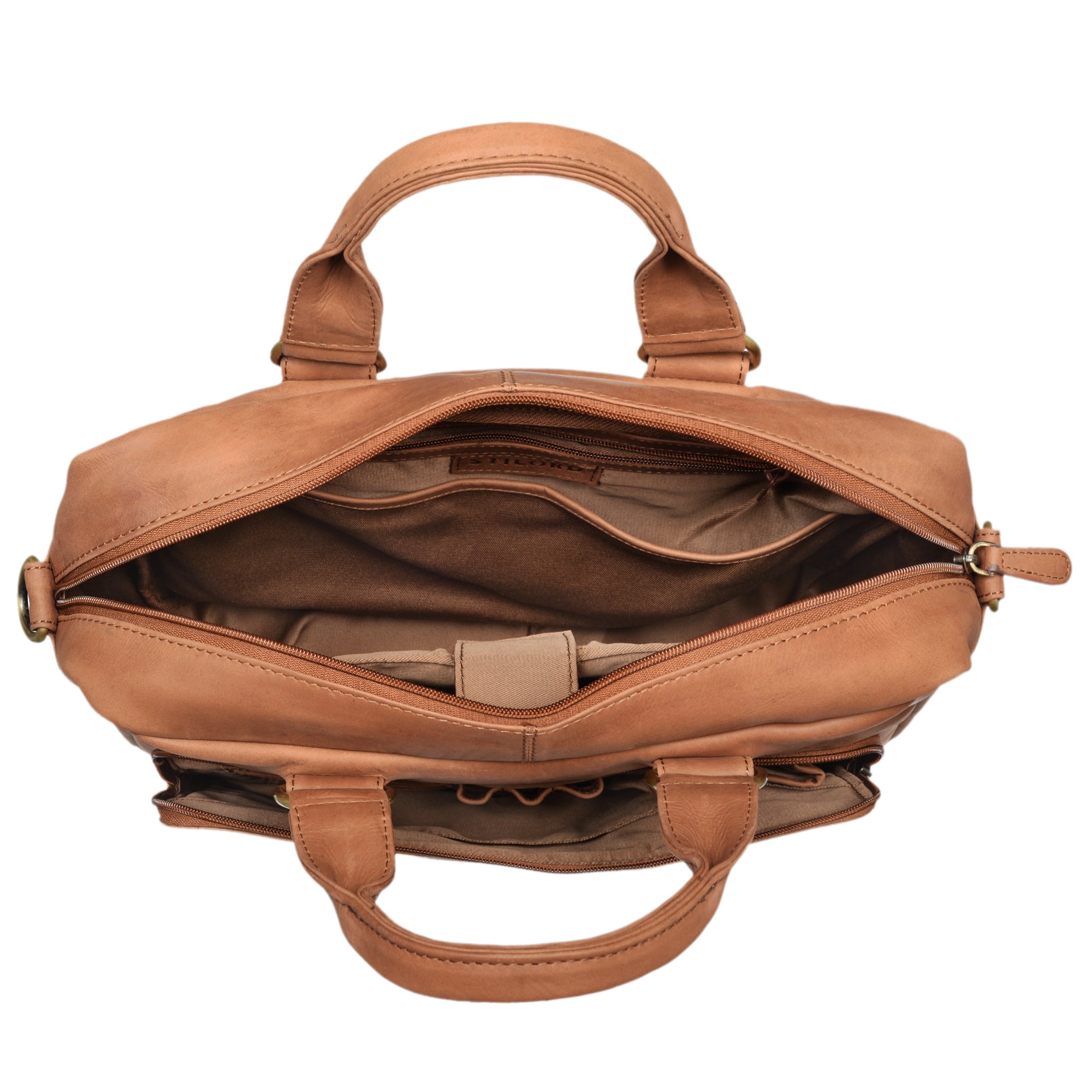 Braune Arbeitstasche Leder Vintage
