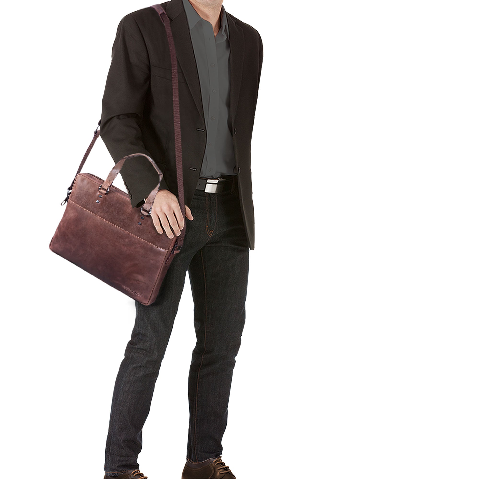 Leder Businesstasche Vintage Herren braun