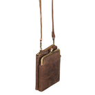 Braune Vintage Leder Handytasche