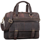 Vintage Businesstasche echtes Leder dunkelbraun
