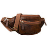 "Eliah" Vintage Sac Banane en Cuir