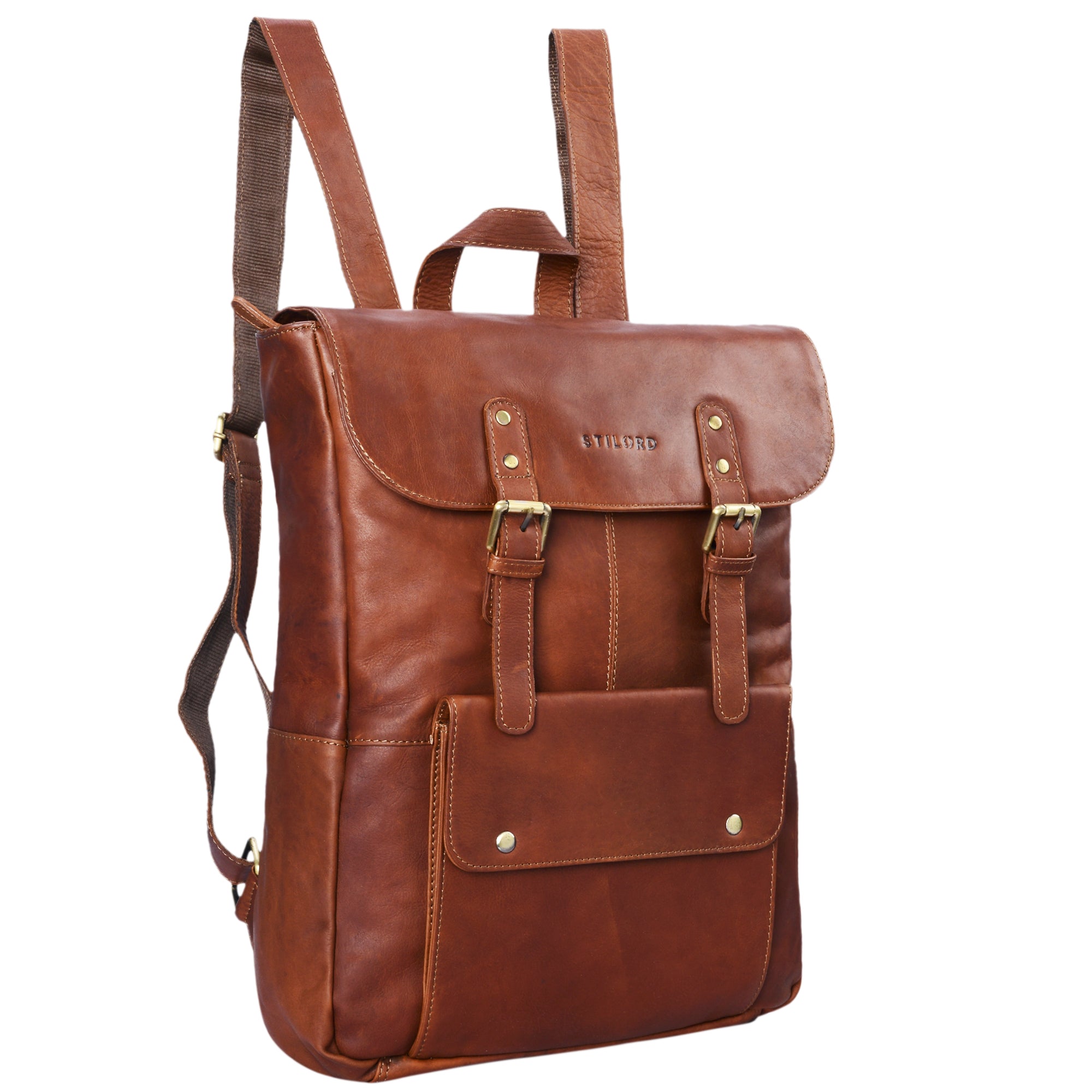 Vintage Lederrucksack Herren braun