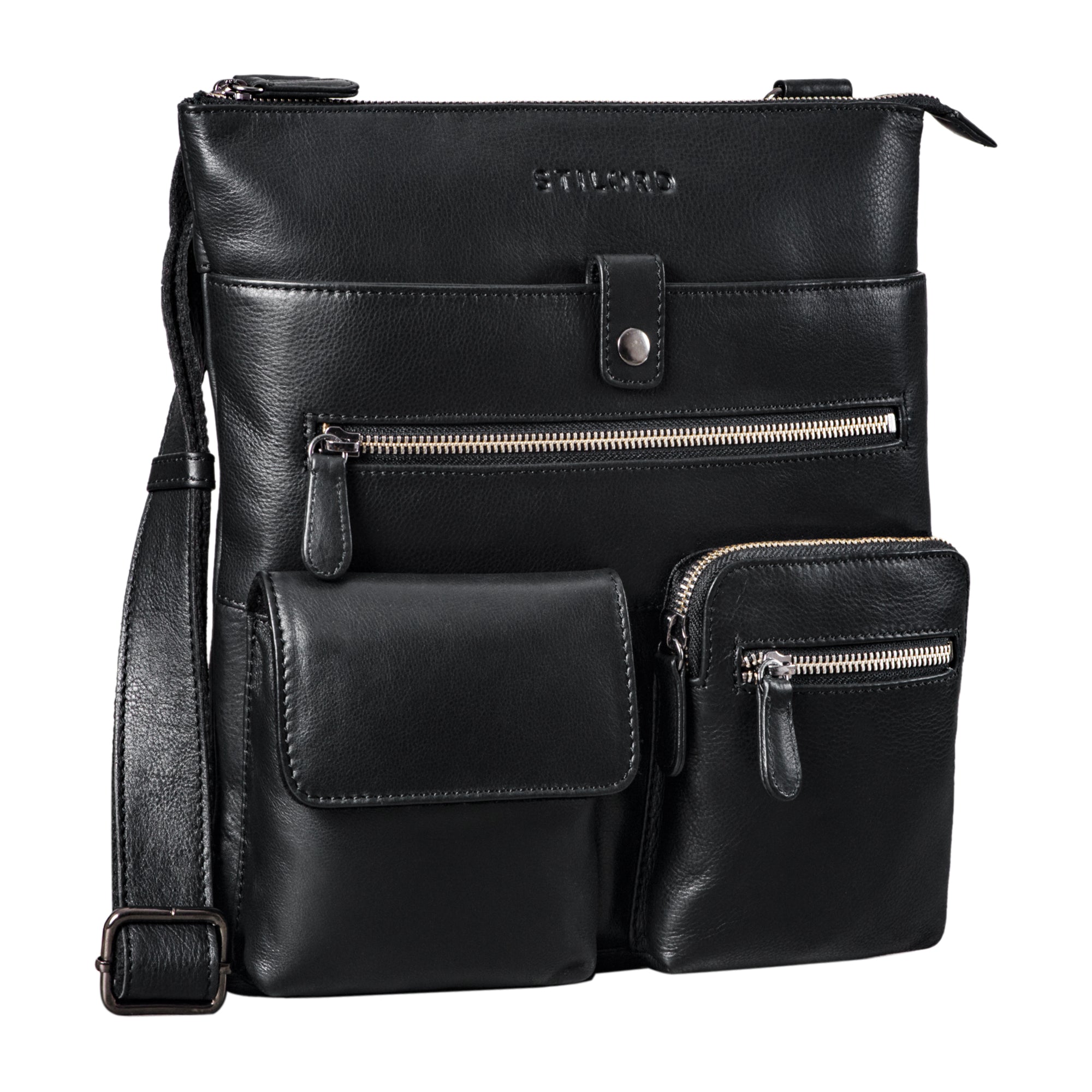Vintage Ledertasche in Schwarz