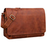 "Tom" Sac Messenger Vintage en Cuir 15 Pouces