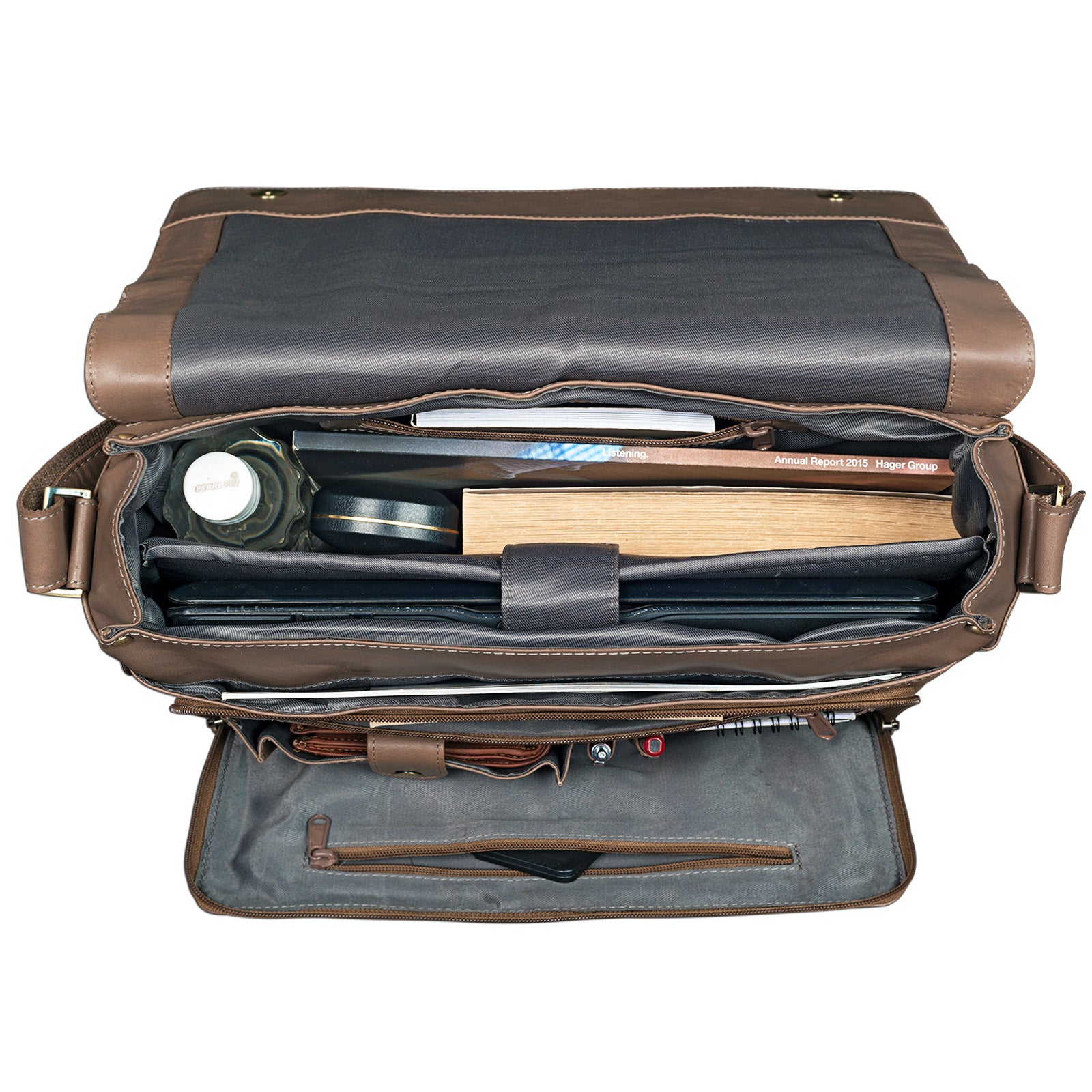 XL Ledertasche zum Umhängen