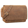 "Tom" Sac Messenger Vintage en Cuir 15 Pouces
