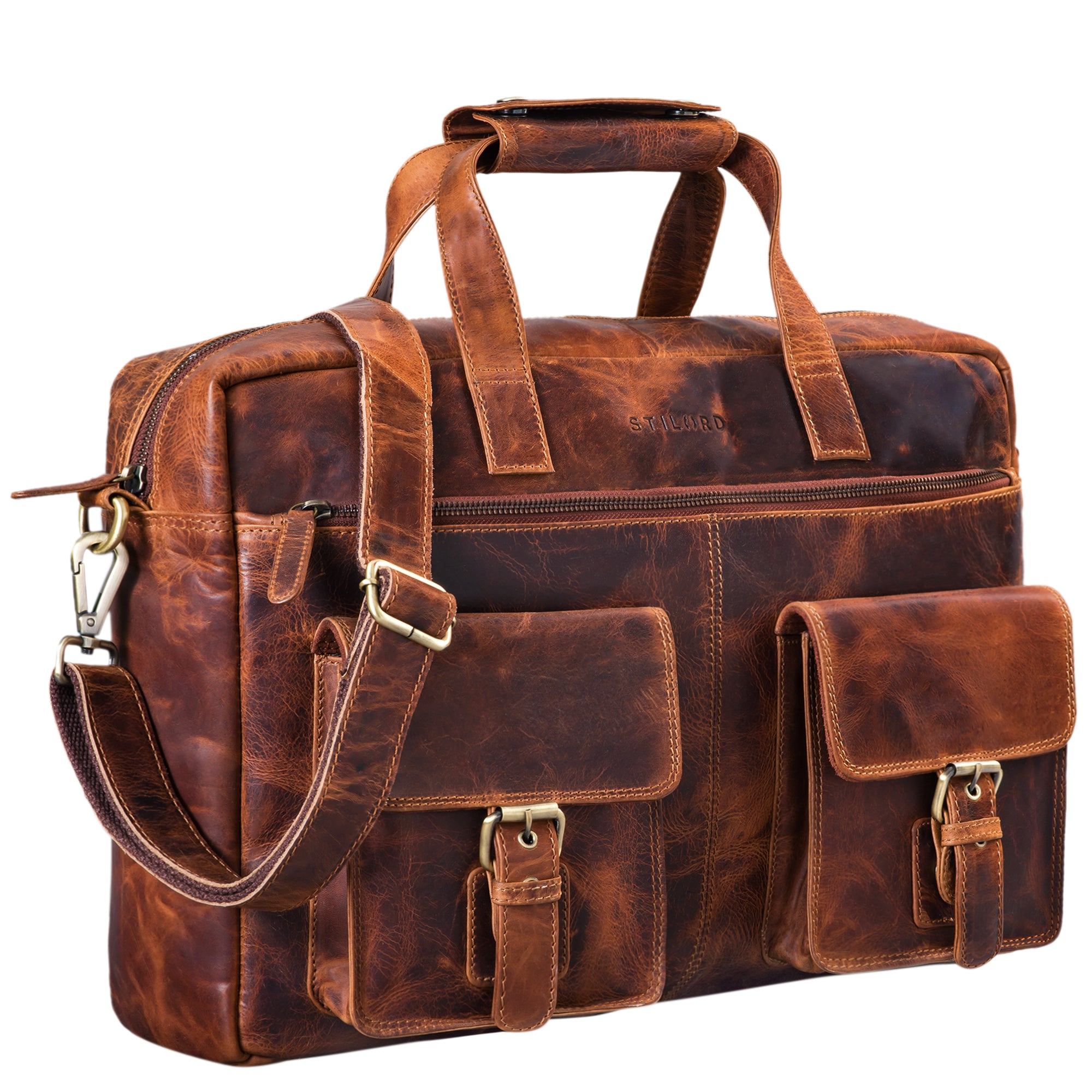 Vintage Leder Laptoptasche 15.6 Zoll