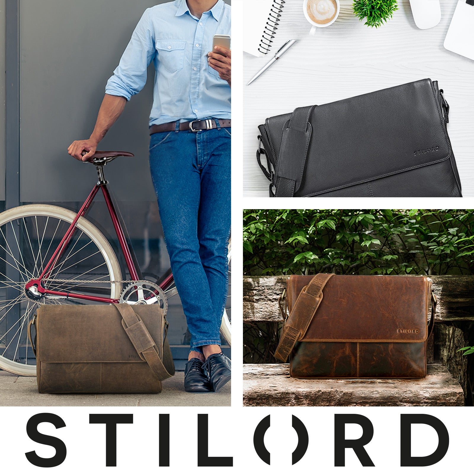 Business Bag Rot Leder