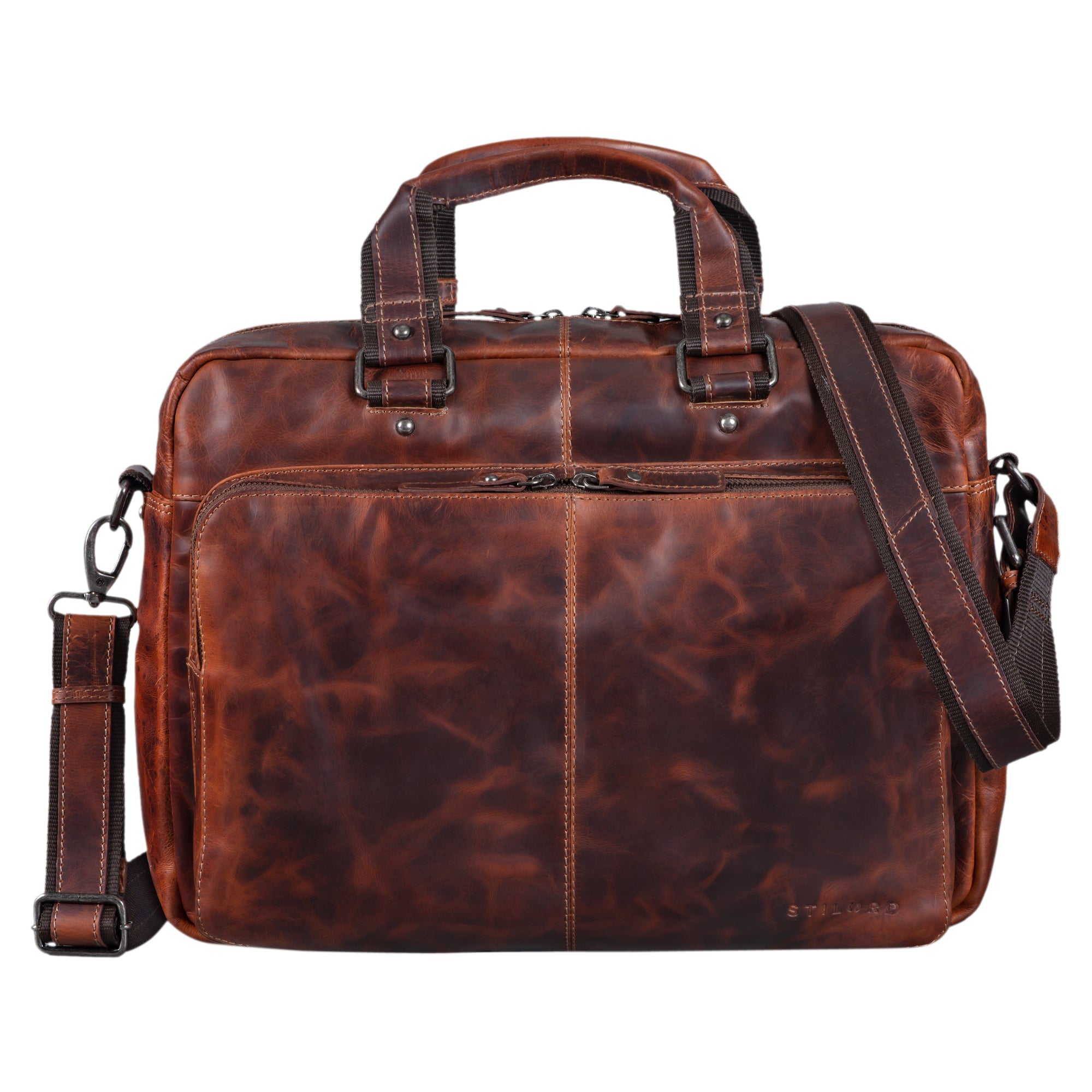 Braune Ledertasche Aktentasche Herren groß
