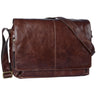 "Alex" Sac Messager en Cuir Véritable pour Ordinateur Portable 15,6 Pouces