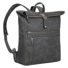 Lederrucksack Rolltop Vintage grau