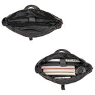 Rolltop Rucksack Vintage Leder schwarz
