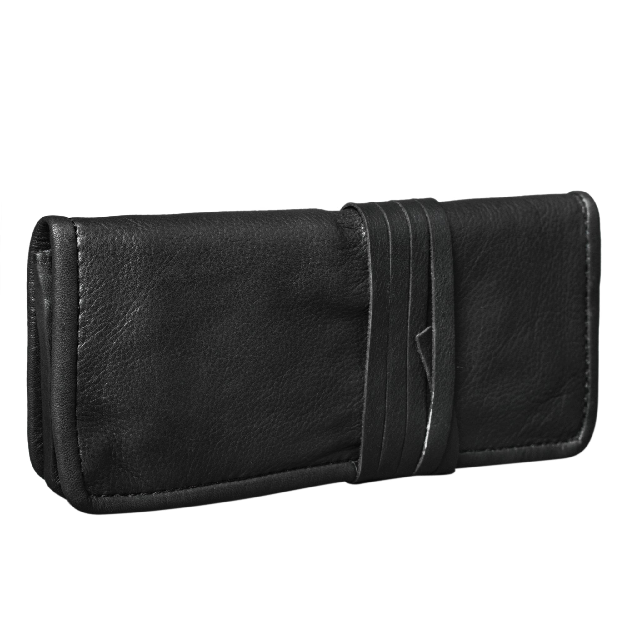 Etui für Schule Leder schwarz