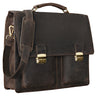 "Tiberius" Vintage Serviette en cuir