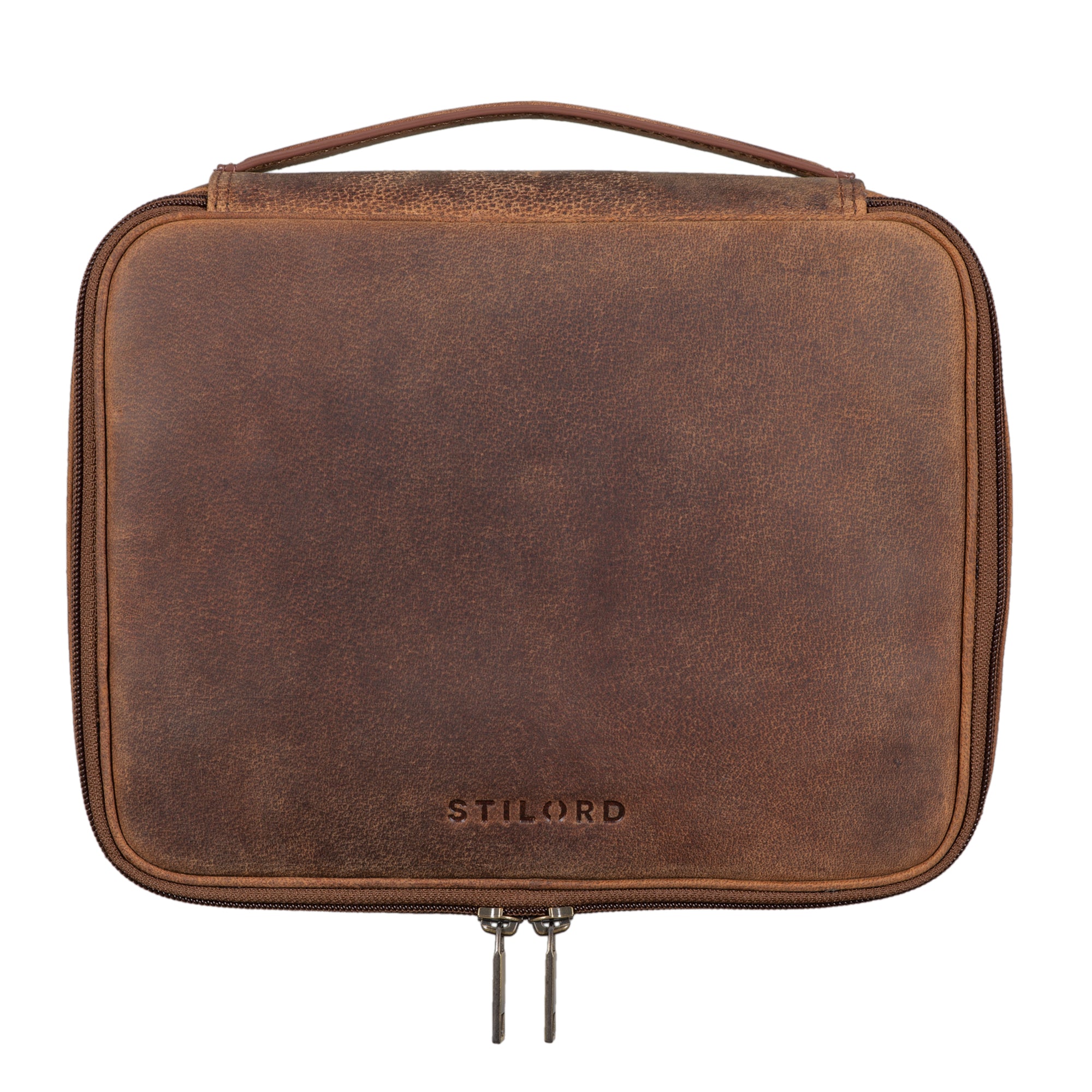 Kulturtasche Leder braun