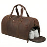 "Ventura" Sac de Voyage Cuir Homme Grand 40L avec Compartiment Chaussures
