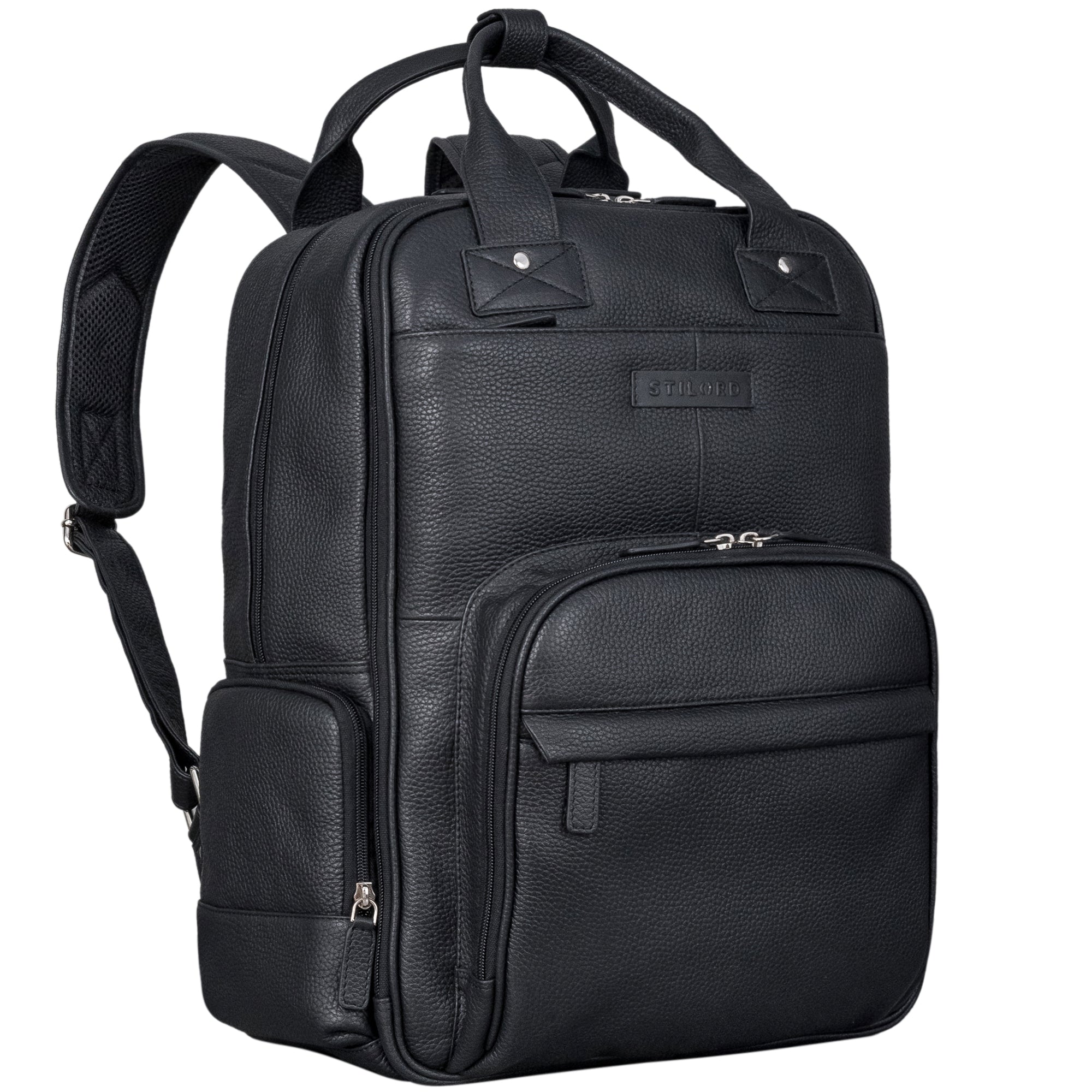 Damen Wickelrucksack schwarz Echtleder