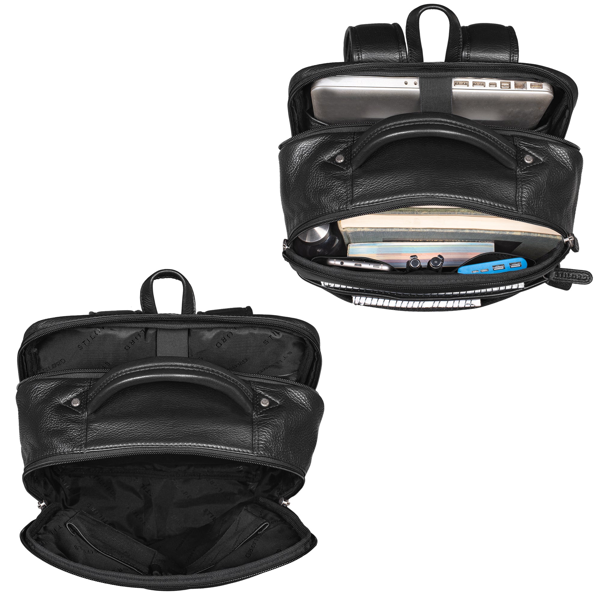 Leder Businessrucksack Herren