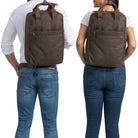 Brauner Laptoprucksack Leder