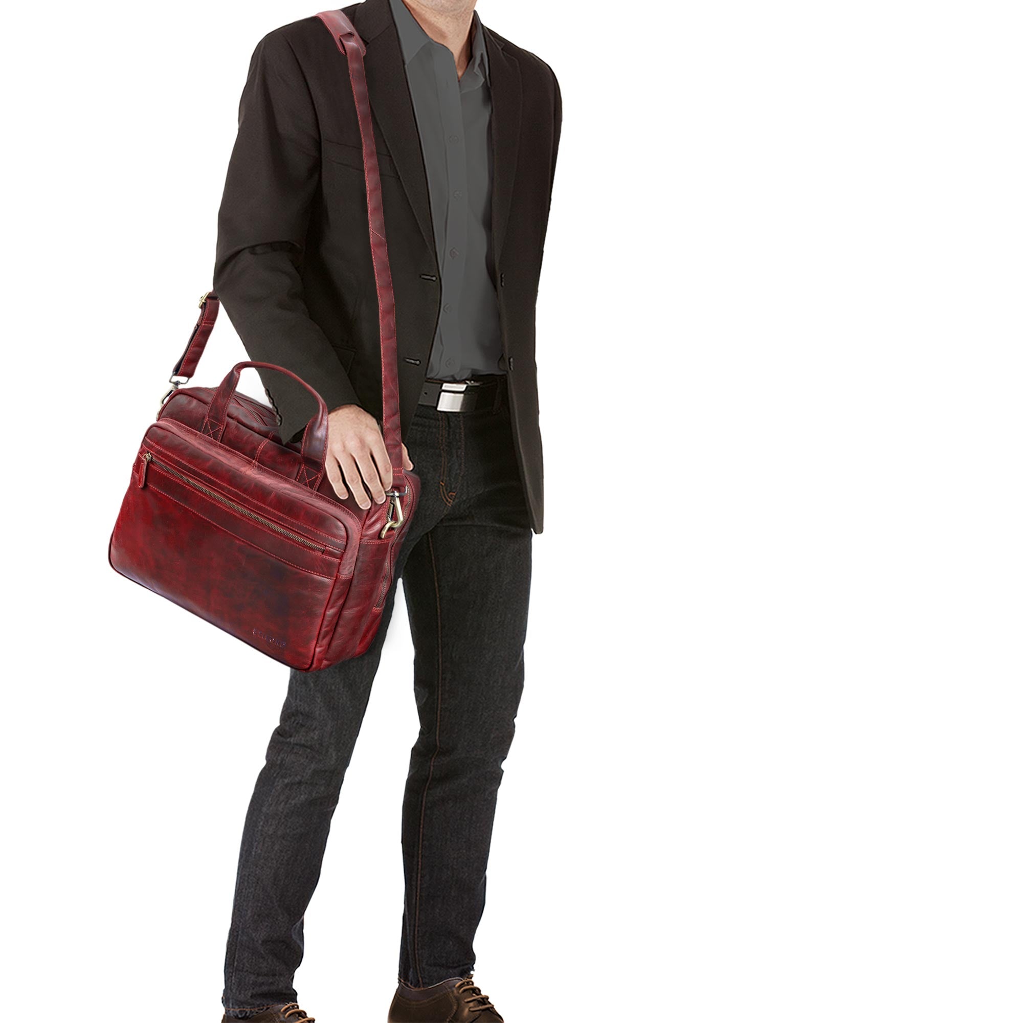 lehrertasche damen leder rot