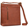 "Moni" Élegant Sac Bandoulière Femme Cuir Véritable Taille Moyenne pour Tablette 11"