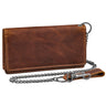 "Leonidas" Porte-monnaie Cuir Homme avec chaîne RFID
