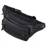 "Robin" Premium Sac Banane Cuir Homme Vintage avec 6 Compartiments Zippés pour Voyage Festival