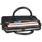 Edle Ledertasche, schwarze Aktentasche