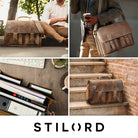 Herren Vintage Tasche Büro Akten