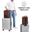 braun herren rucksack echtleder elegant braun