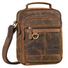 "Jonas" Petit Sac Bandoulière Homme Cuir avec poignée pour Tablette 8 Pouces