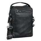 echt leder herrentasche zum umhängen schwarz