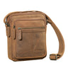 "Lorenzo" Petit Sac Homme en Cuir Vintage Besace Bandoulière pour Tablette 8 Pouces