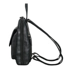 Lederrucksack klein schwarz mit verstellbaren Schultergurten