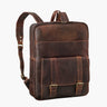 "Edwin" Vintage Sac a Dos Homme Travail en Cuir Véritable PC Portable 15.6-16