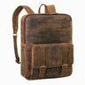 "Edwin" Vintage Sac a Dos Homme Travail en Cuir Véritable PC Portable 15.6-16