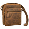 "Kony" Sac Bandoulière Vintage en Cuir pour Homme Petit Sac Messenger Robuste