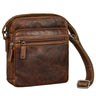 "Kony" Sac Bandoulière Vintage en Cuir pour Homme Petit Sac Messenger Robuste