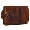 "Alex" Sac Messager en Cuir Véritable pour Ordinateur Portable 15,6 Pouces