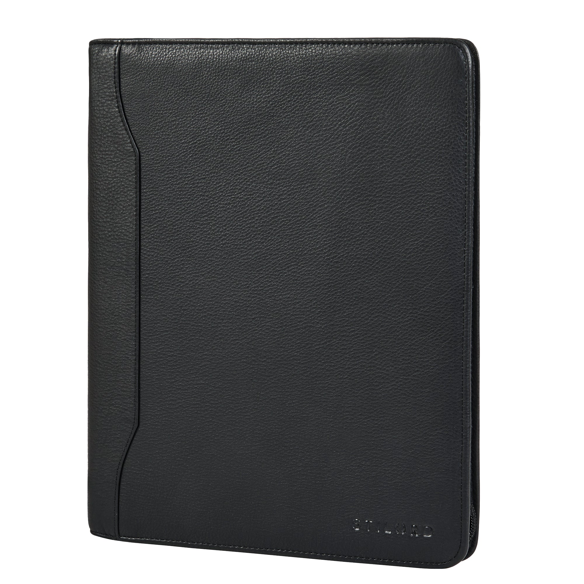 leder organizer mappe a4 schwarz