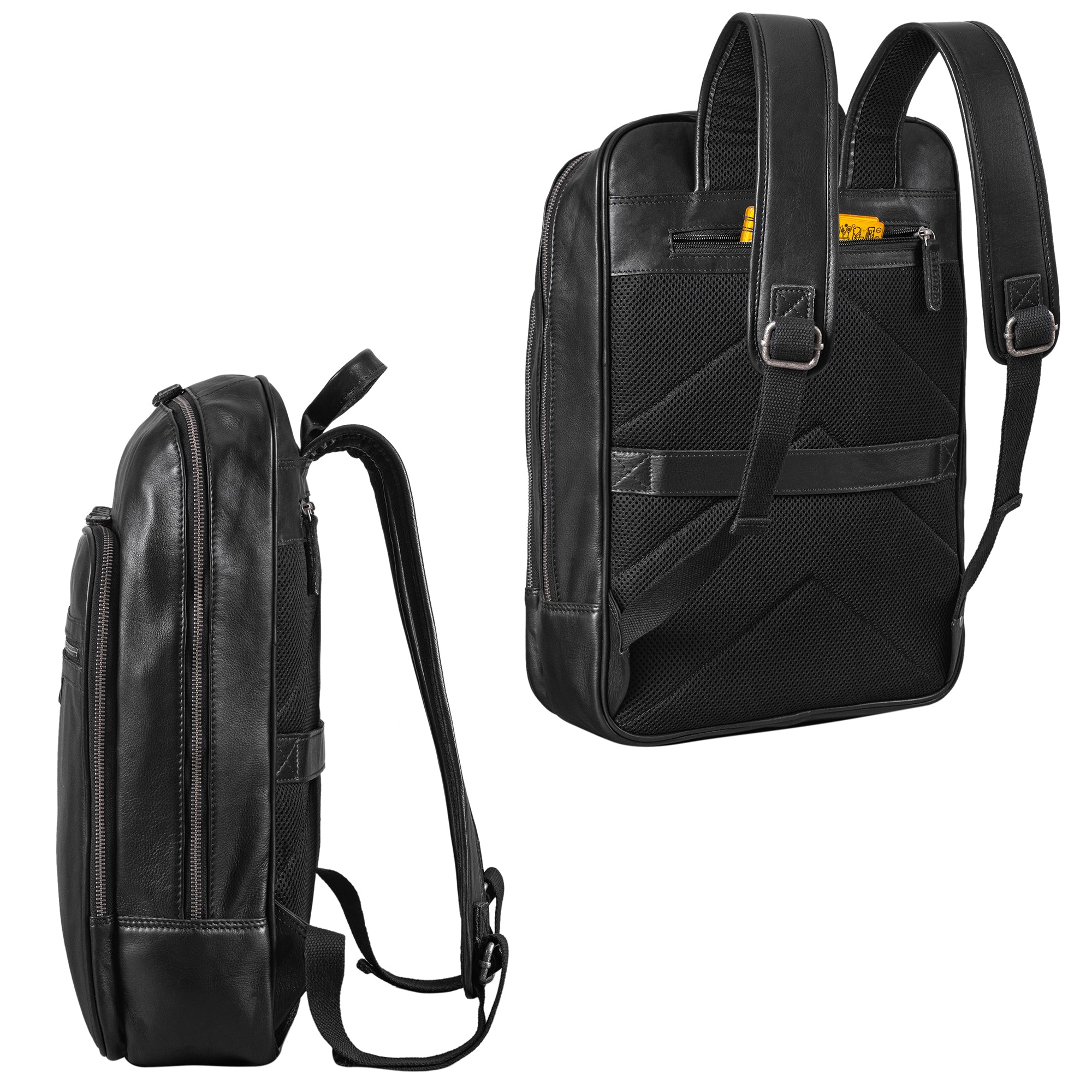 Damen vintage rucksack schwarz