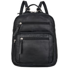 Schwarzer Frauen Rucksack Leder