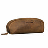 "Leano" Petit Trousse Cuir stylo avec Fermeture Éclair pour Stylos & Marqueurs