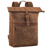 “Tacoma” Sac À Dos Rolltop En Cuir Femme Homme Pour Ordinateur Portable 17 Pouces