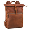 “Tacoma” Sac À Dos Rolltop En Cuir Femme Homme Pour Ordinateur Portable 17 Pouces