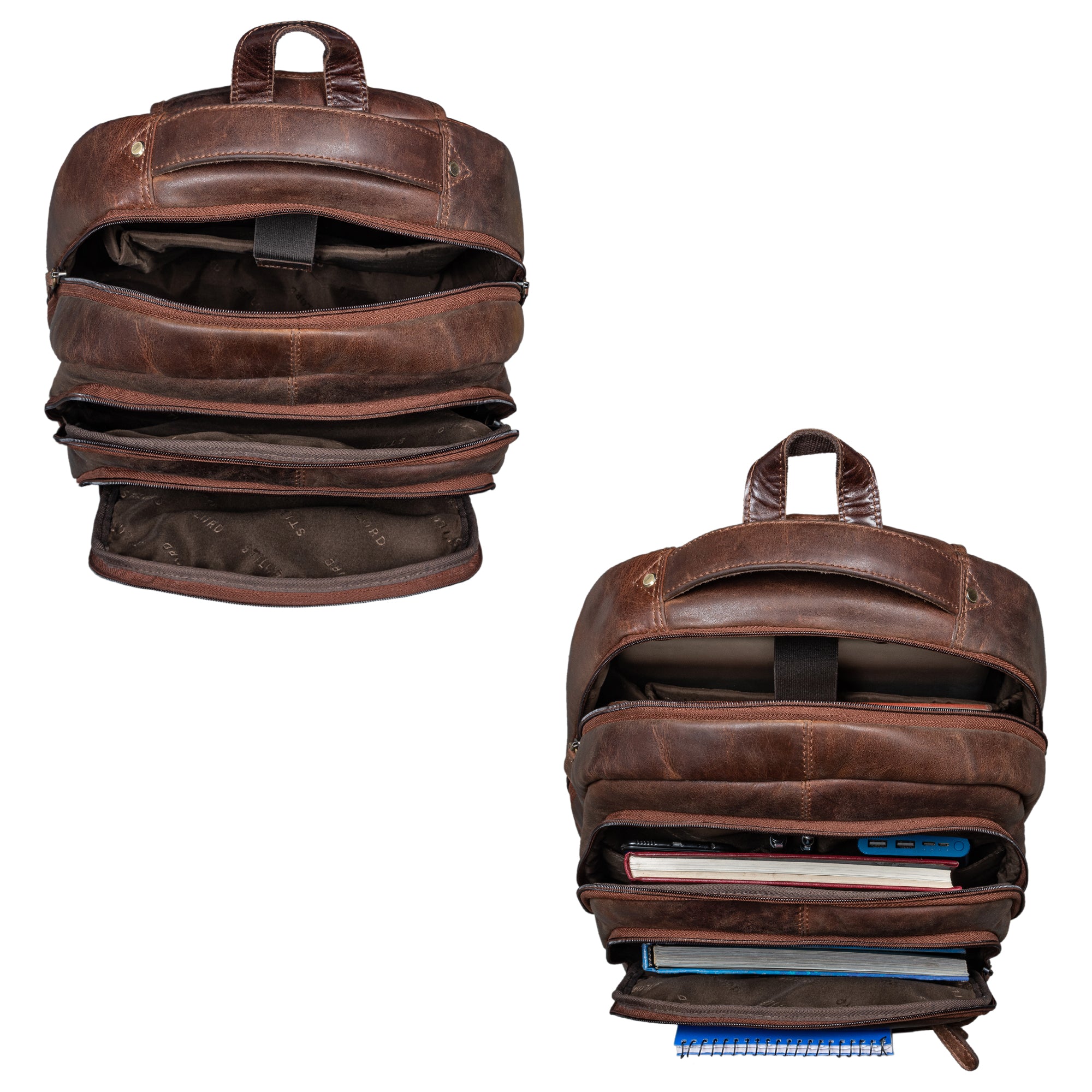 leder tagesrucksack dunkelbraun