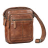 "Lorenzo" Petit Sac Homme en Cuir Vintage Besace Bandoulière pour Tablette 8 Pouces