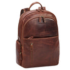 Rucksack Arbeit Herren Leder gross cognac mit laptoptasche 15,6 Zoll